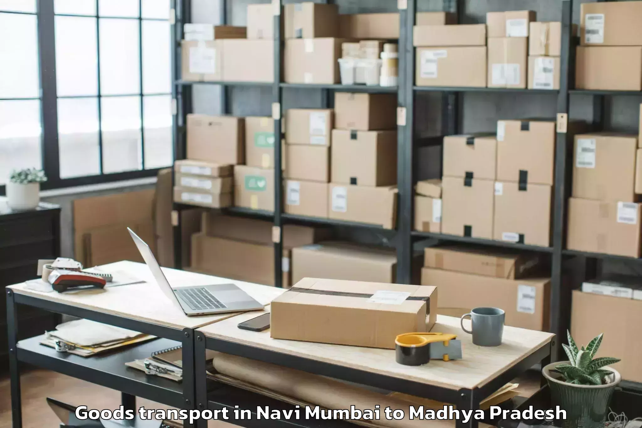 Easy Navi Mumbai to Guna Goods Transport Booking